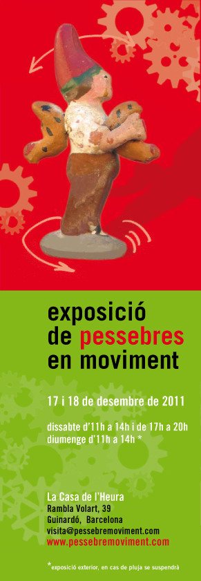 Cartel exposición Pessebres en moviment. Navidad 2011. jornada de puertas abiertas