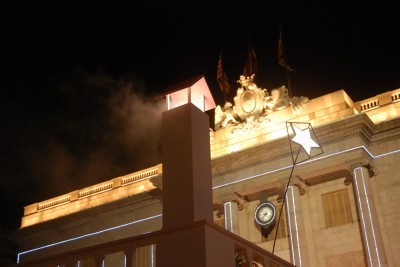 Imagen del belén de la plaça Sant Jaume de Barcelona. Navidad 2013