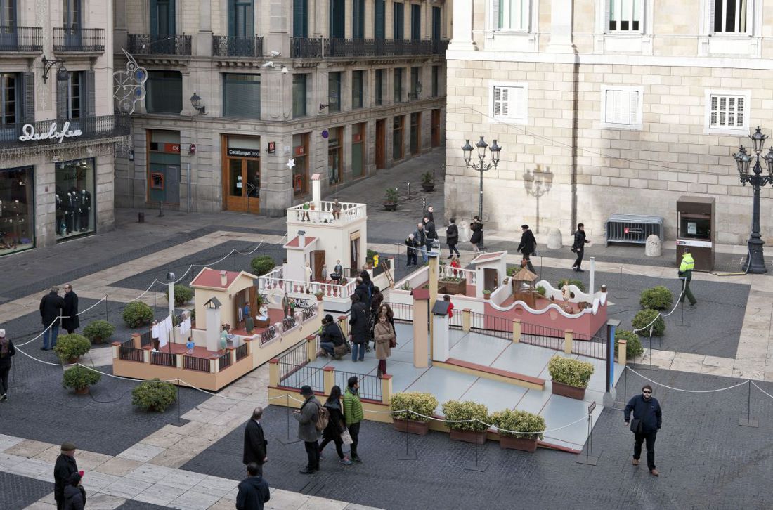 Imagen del Belén de la Plaça Sant Jaume Navidad 2013