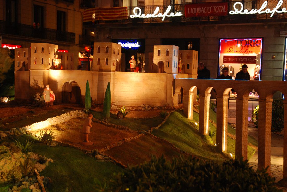 Imatge Pessebre Bàrcino. Nadal 2014 Plaça Sant Jaume Barcelona