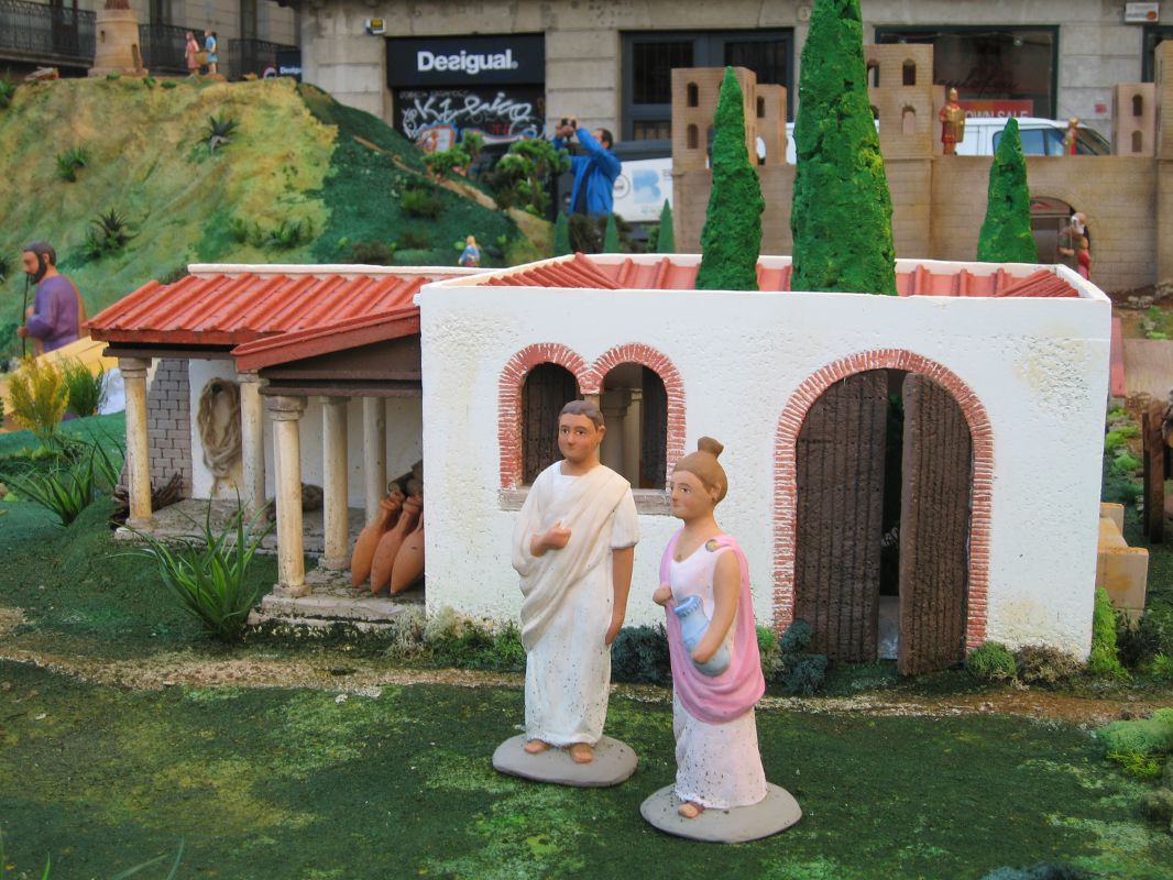 Imatge Pessebre Bàrcino. Nadal 2014 Plaça Sant Jaume Barcelona