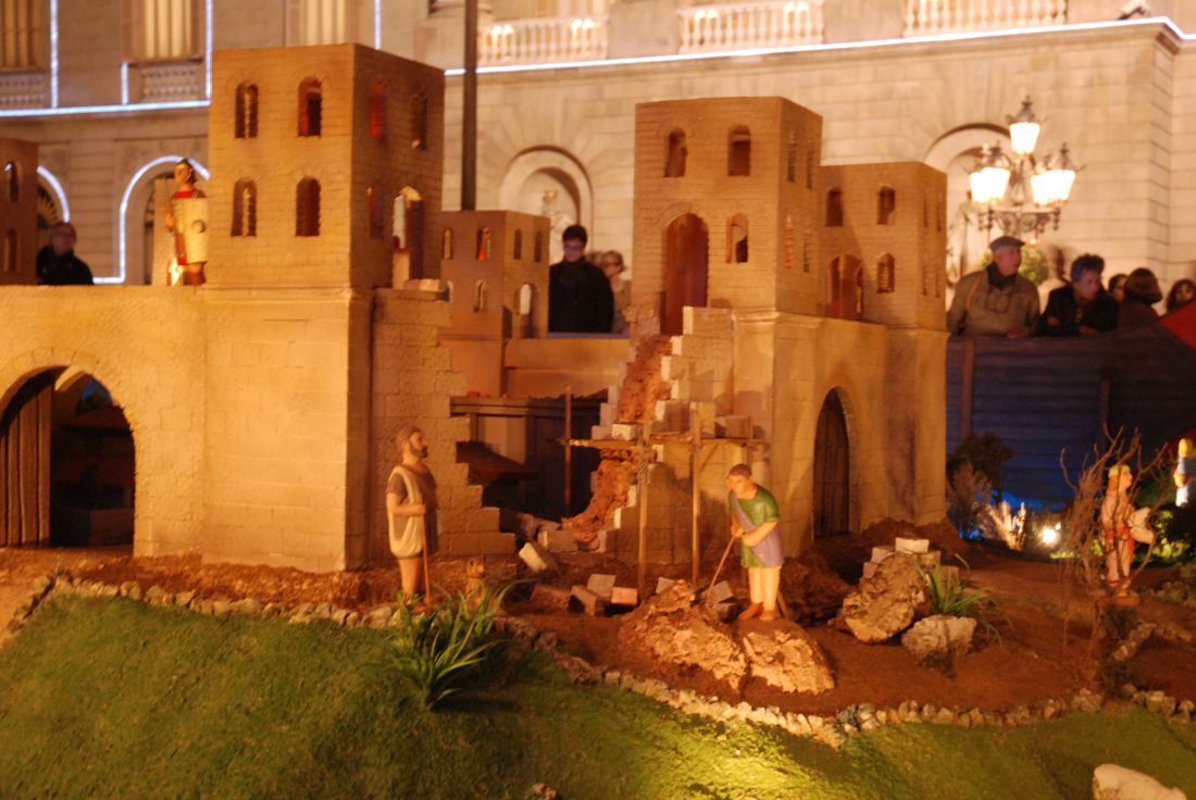 Imatge Pessebre Bàrcino. Nadal 2014 Plaça Sant Jaume Barcelona