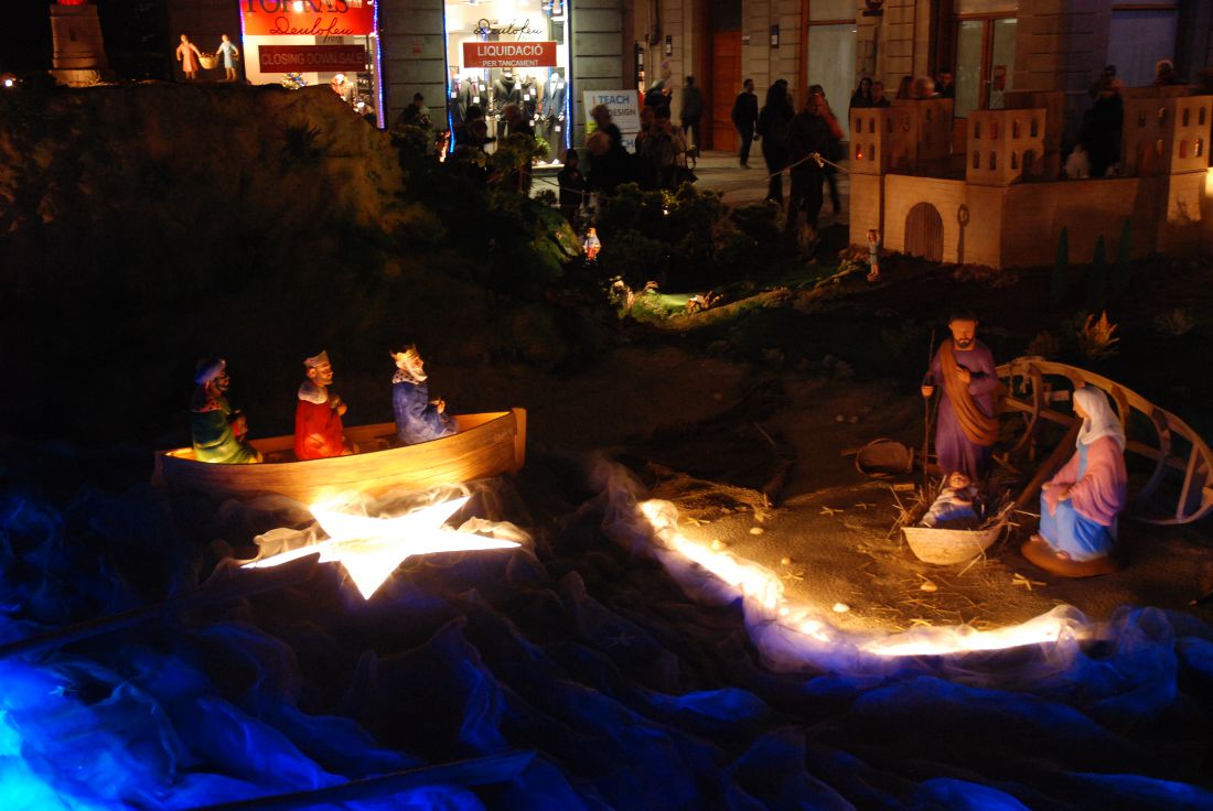 Imatge Pessebre Bàrcino. Nadal 2014 Plaça Sant Jaume Barcelona