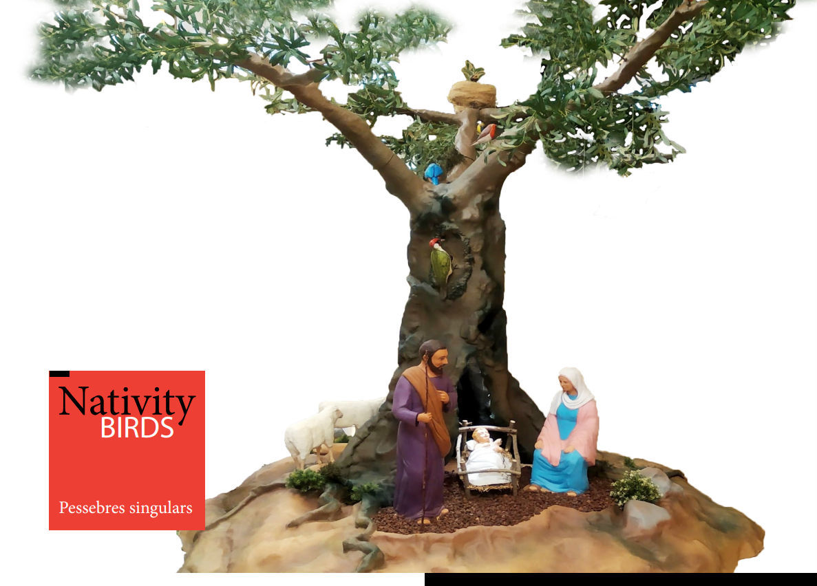 Pessebre de gran format per espais interiors Nativity Birds